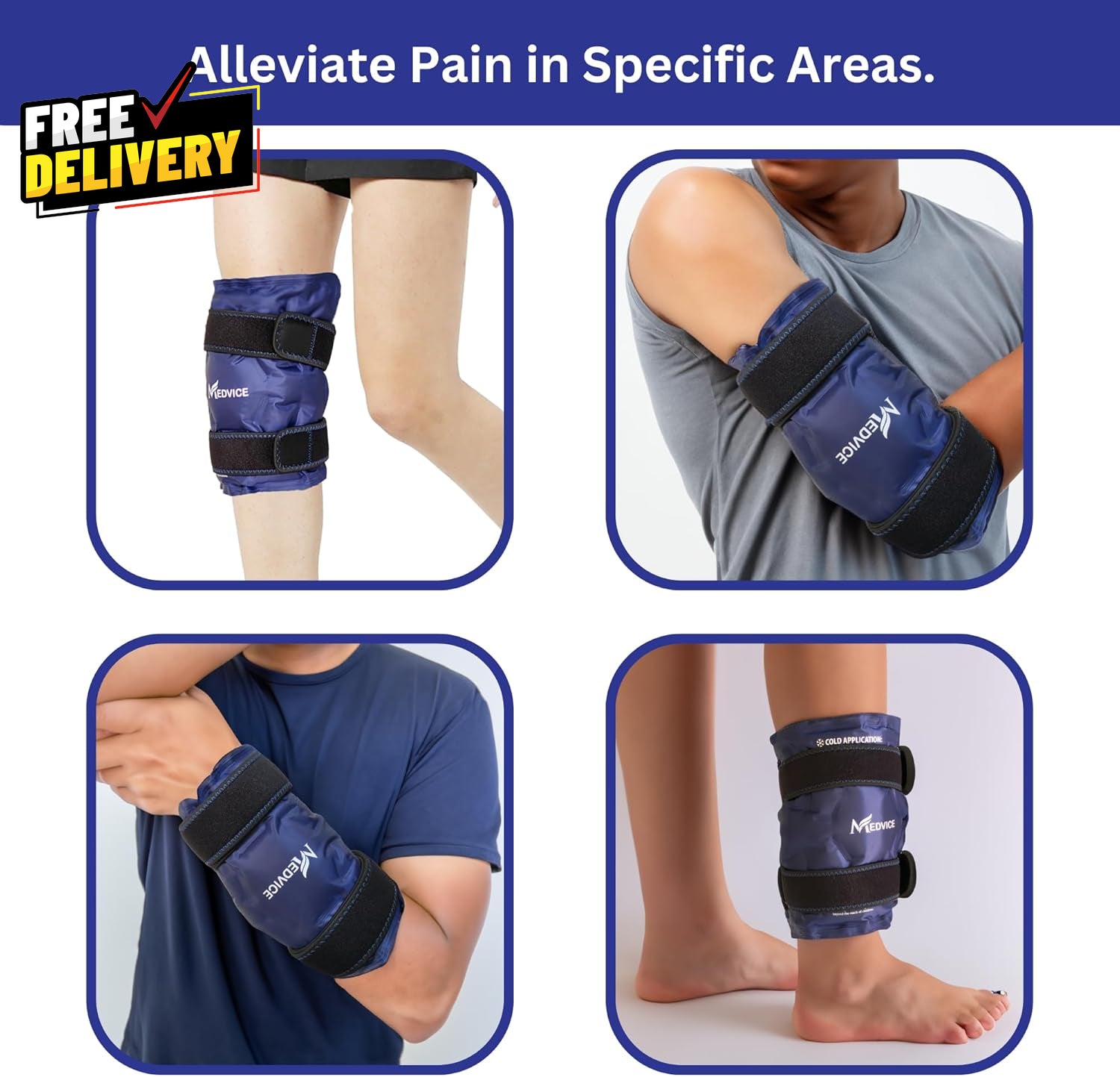 Ice Pack with Cold Compression for Knee Pain Relief Swelling Knee Replacement