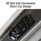 4D Deluxe Gray and Black Zero Gravity and Space Saving Faux Leather Heated Massage Chair with Sl-Track and Bluetooth
