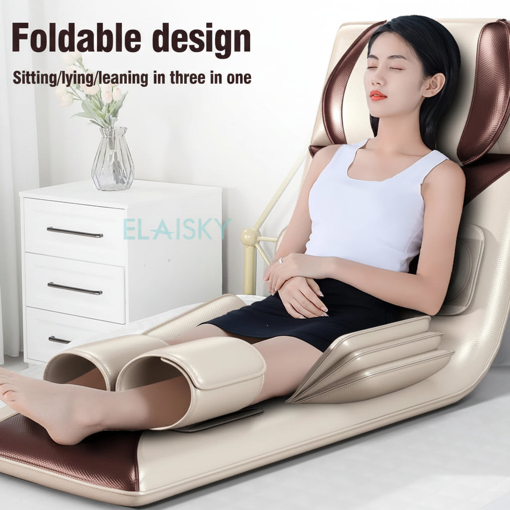 Electric Massage Mattress Airbag Kneading Vibrating Mat for Neck Back Leg Moxibustion Therapy Body Waist Relaxation Pain Relief