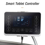4D Deluxe Gray and Black Zero Gravity and Space Saving Faux Leather Heated Massage Chair with Sl-Track and Bluetooth